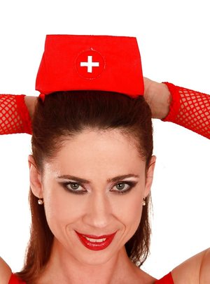 Blond nurses Alexis Fawx and Marsha May shed uniforms before model debut